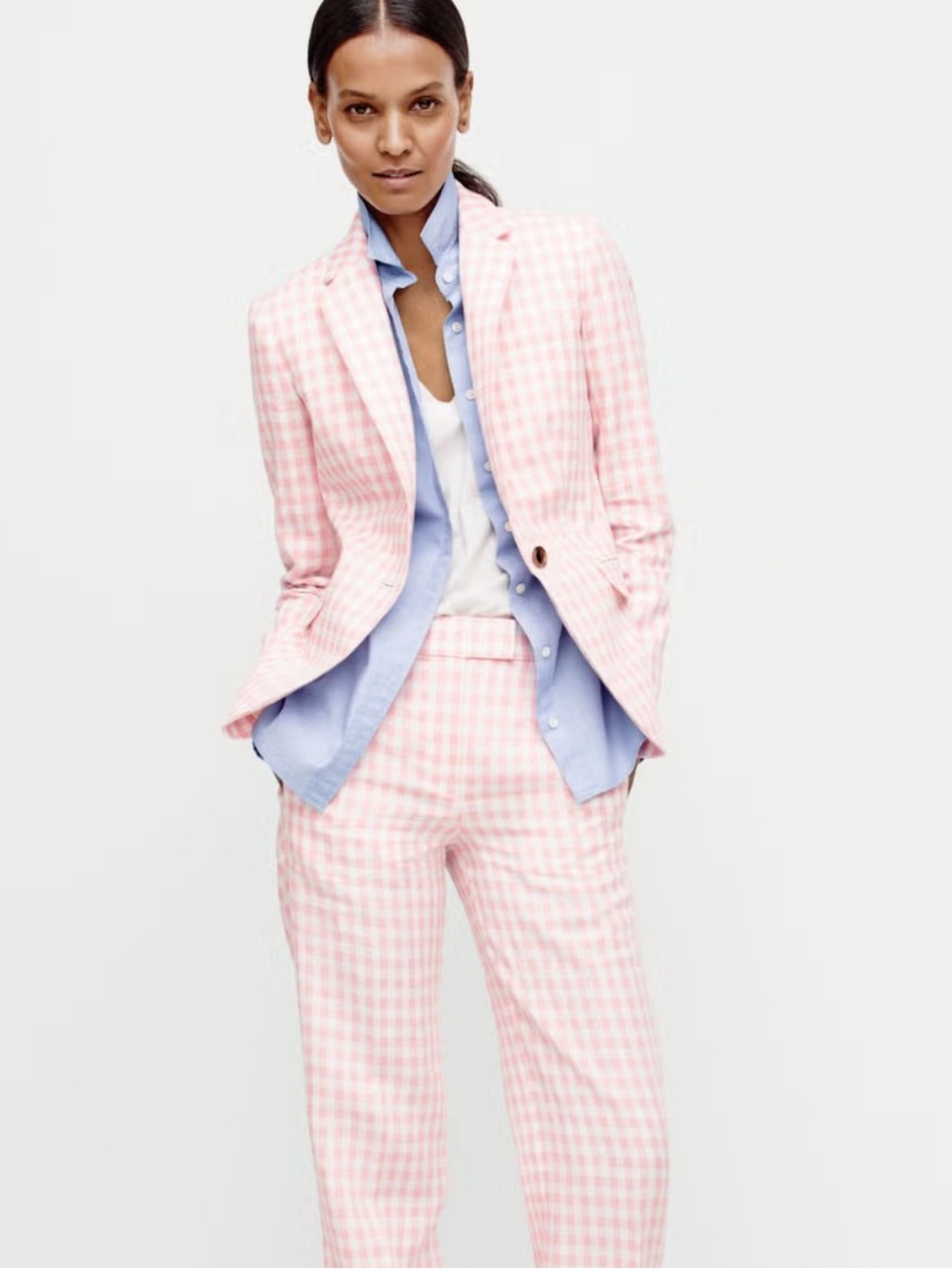 J Crew Gingham Blazer